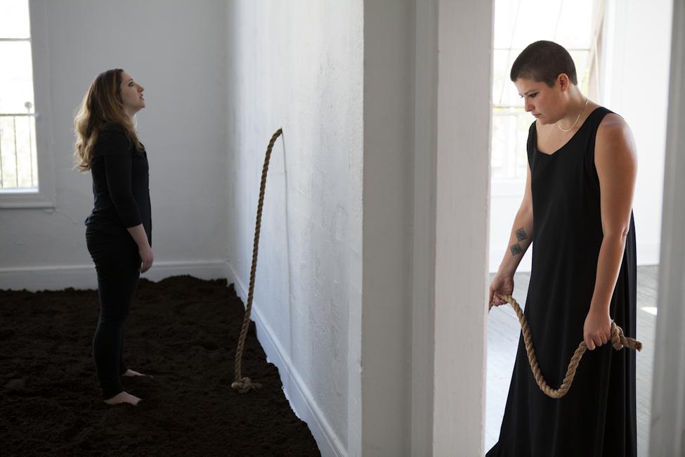 Monsters In Their Eyes, 12 hr durational performance with Ali Kheradyar, photo by Tasha Bjelic